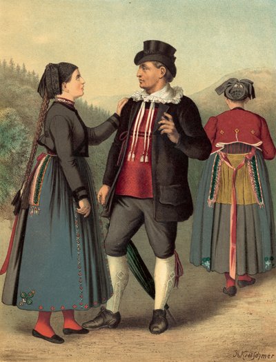 Tysk dräkt, Baden Rickesbach av Albert Kretschmer