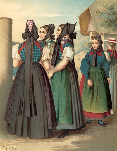 Tysk kostym, Baden, Simonswald-Waldkirch-Donaueschingen av Albert Kretschmer
