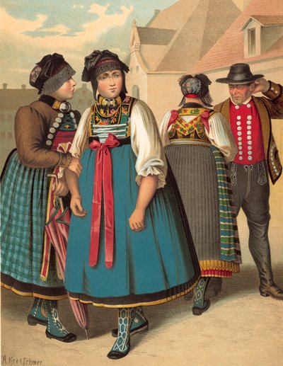 Tysk kostume, Bayern, Dachauswed av Albert Kretschmer