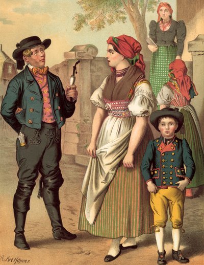 Tysk kostym, Bohmen, Hayd av Albert Kretschmer