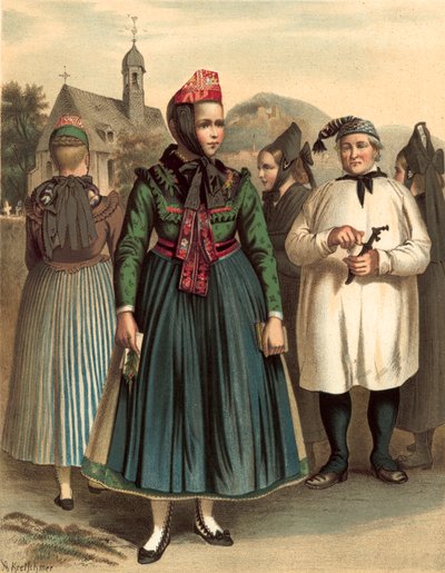 Tysk kostym, Chur-Hessen, runt Marburg av Albert Kretschmer
