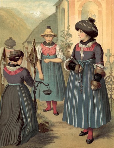 Tysk kostume, Tyrol, Passeyerswed av Albert Kretschmer