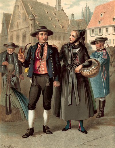 Tysk kostym, Wurtemberg Ulm av Albert Kretschmer