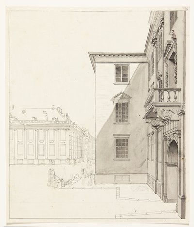 Kongens Nytorv. En del av Charlottenborg och Thotts herrgård av Albert Küchler