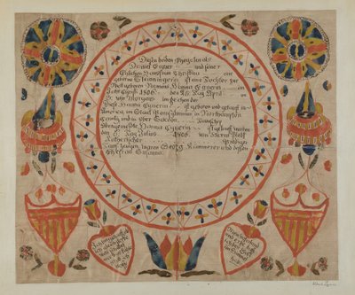 Pa. tysk fraktur av Albert Levone