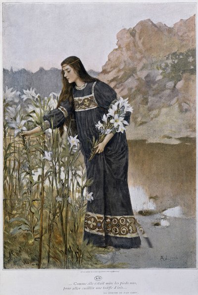 En kvinna blåser iris - av Lynch, tidigt 1900-tal av Albert Lynch