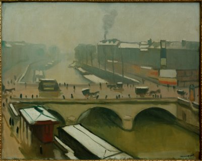 Utsikt över Pont St. Michel i Paris av Albert Marquet