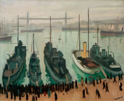 Den gamla hamnen i Marseille av Albert Marquet