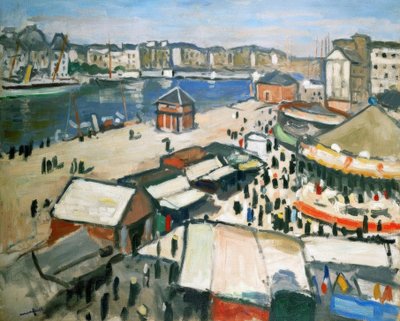 Fete foraine (Kunst). Olja på duk av Albert Marquet