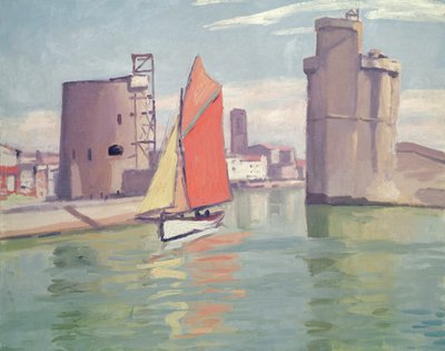 La Rochelle, de två tornen i den gamla hamnen sett från den yttre hamnen av Albert Marquet