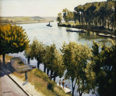 Seinen vid La Frette Montigny, ca 1947 (olja på duk) av Albert Marquet