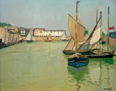 Hamnen i Honfleur av Albert Marquet