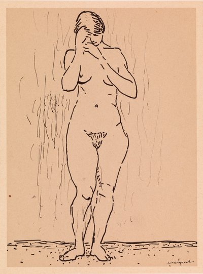 Naken Kvinna Stå av Albert Marquet
