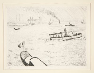Bogserbåt i Hamburg av Albert Marquet