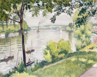 The Banks of Triel (Bogbåten); Berge a Triel (Bogbåten) av Albert Marquet