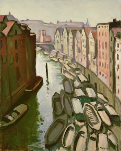 Hamnen i Hamburg av Albert Marquet