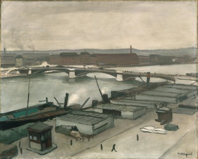 Kajerna i Rouen av Albert Marquet