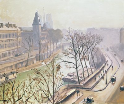 Seinen i Paris (olja på duk) av Albert Marquet