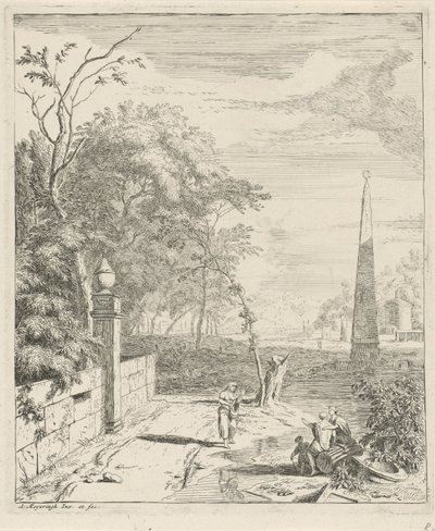 Landskap med en obelisk Landskap (serietitel) av Albert Meyering