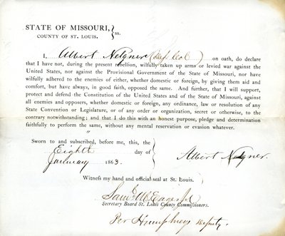 Lojalitetsed av Albert Nelgner från Missouri, County of St.Louis av Albert Nelgner