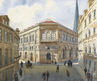 Utsikt över Rigabörsen av Albert Nikolaevich Benois