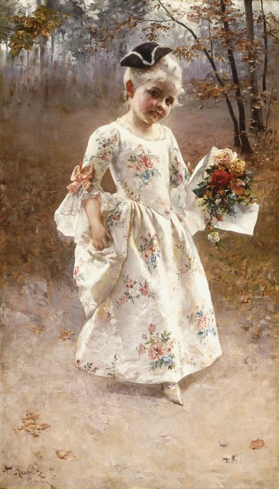 Den lilla blomsterflickan av Albert Raudnitz