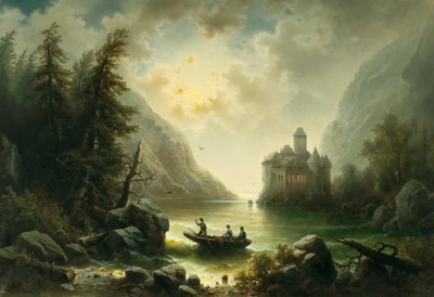 Korsning i en månbelyst natt av Albert Rieger