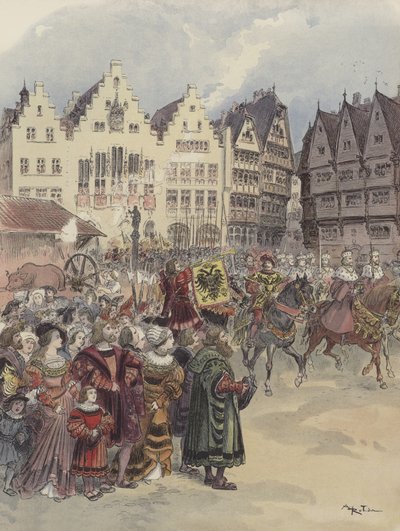Val till imperiet (28 juni 1519) av Albert Robida
