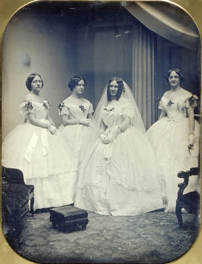 En brud och hennes brudtärnor av Albert Sands Southworth