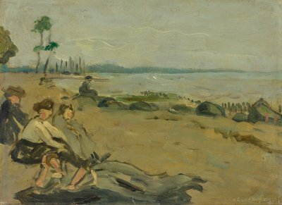 Badstrand av Albert Weisgerber
