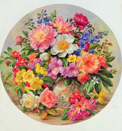 A405C Trädgårdsblommor i juli av Albert Williams