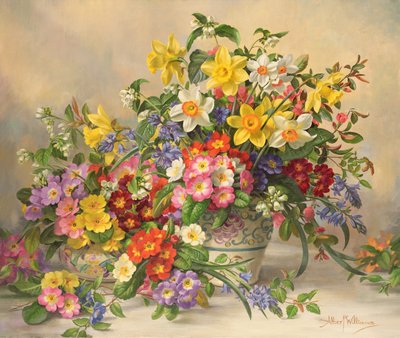 AB/296 Vårblommor och Poole Pottery av Albert Williams