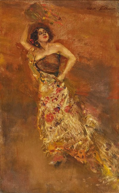 Spanska dansaren Caroline Otèro som Carmen. av Albert von Keller