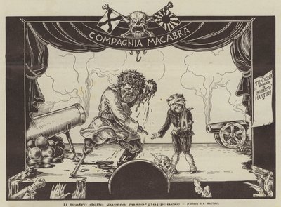Teatern för det rysk-japanska kriget (Litho) av Alberto Martini