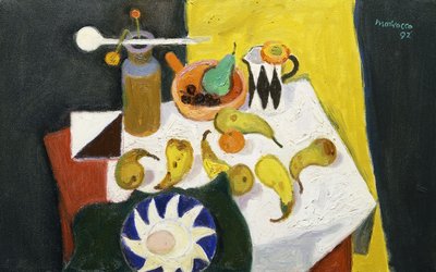 Stilleben med päron av Alberto Morrocco