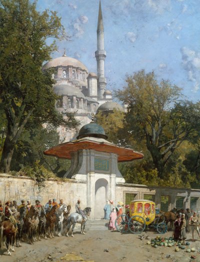 En moské, 1872. av Alberto Pasini