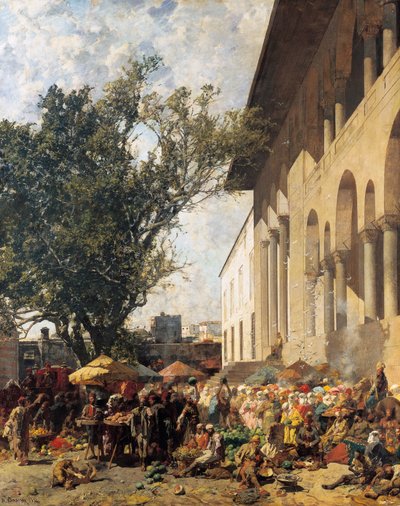 Marknad i Konstantinopel av Alberto Pasini