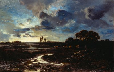 Betesmark på den franska landsbygden av Alberto Pasini