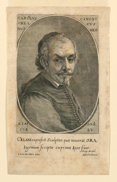 Porträtt av Charles Celanus (Celani) av Albertus Clouwet