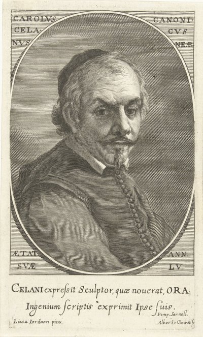 Porträtt av Carolus Celanus av Albertus Clouwet