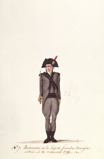 A Pontoneer of the French Foreign Legion, från Coppetiers, 23 november 1792 av Albertus Gregorius