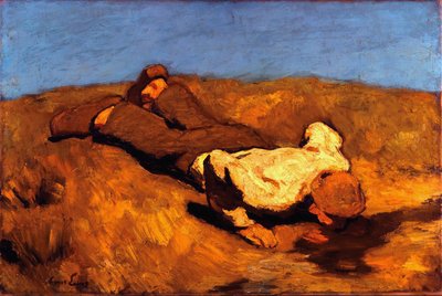 Pojke vid våren våren, 1923 av Albin Egger Lienz