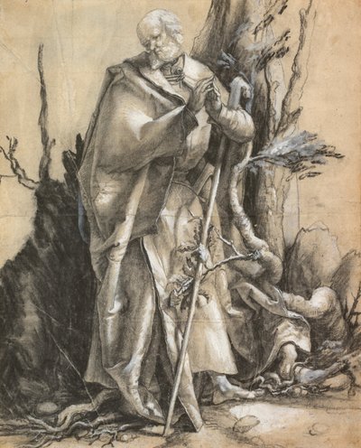 Bearded Saint in a Forest, c. 1516 av Albrecht Dürer