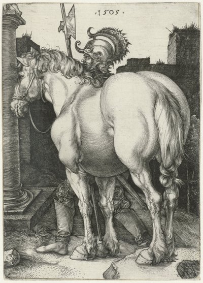 Den stora hästen av Albrecht (after) Durer or Duerer