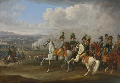 General von Bellegarde och hans officerare under ett slag av Albrecht Adam