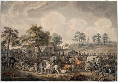 La Grande Armee korsade Daugavafloden (eller västra Dvina) den 24 juli 1812 (den franska armén korsade Daugavafloden den 24 juli av Albrecht Adam