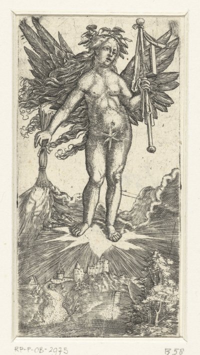 Allegorisk kvinnofigur med vingar av Albrecht Altdorfer