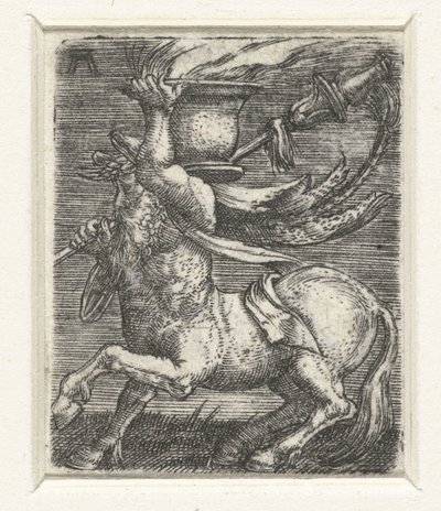 Centaur bär en gryta med eld av Albrecht Altdorfer