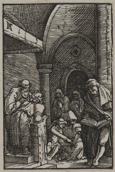 Kristus bland läkarna, ca 1515 (träsnitt) av Albrecht Altdorfer