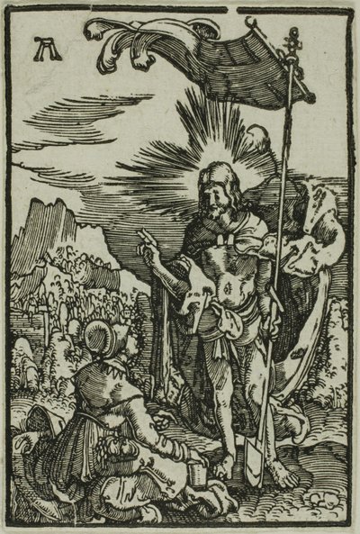 Kristus uppenbarar sig för Magdalena, från Syndafallet och människans frälsning av Albrecht Altdorfer